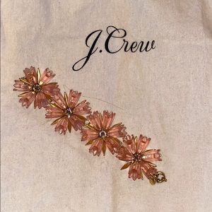 J. Crew Pink Flowered Acrylic Bracelet